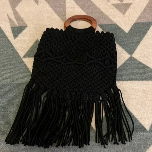 Danielle Nicole Black Fringe Crossbody Bag - Picture 5 of 6